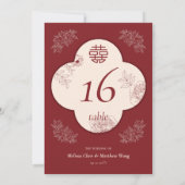 Carte Élégante Fleur Double Mariage Xi 5x7 Numéro de tab (Dos)