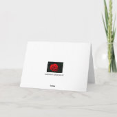 Carte Élégante Fleur Rouge Rose Sympathie profonde (Dos)