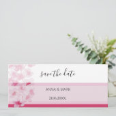 Carte Elégante fleurs de cerisier Aquarelle peinte à la (Debout devant)