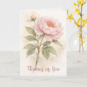Carte élégante florale de pensée pour vous (Fleur jaune)