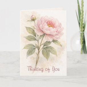 Carte élégante florale de pensée pour vous