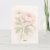 Carte élégante florale de pensée pour vous (Dos)