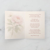 Carte élégante florale de pensée pour vous (Intérieur)