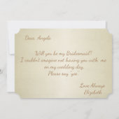 Carte Élégante, Florale, Robe De Mariée (Dos)