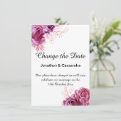 CARTE ÉLÉGANTE FRONTIÈRE FLORALE ROSE NOIR MODIFIER LA D (Debout devant)