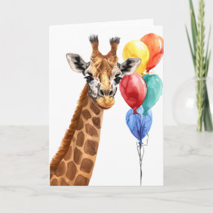 Carte Elégante Giraffe Celebration Card