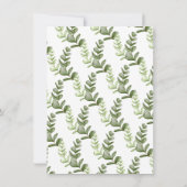 Carte Elégante Giraffe rose Floral Baby shower invitatio (Dos)