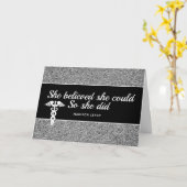 Carte Élégante infirmière étudiante diplômée Parties sci (Fleur jaune)