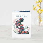 Carte Élégante maman enceinte ajouter du texte n'importe (Fleur jaune)