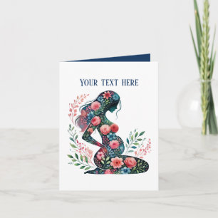 Carte Élégante maman enceinte ajouter du texte n'importe