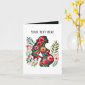 Carte Élégante maman enceinte ajouter du texte n'importe (Fleur jaune)