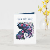Carte Élégante maman enceinte ajouter du texte n'importe (Fleur jaune)