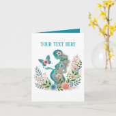 Carte Élégante maman enceinte ajouter du texte n'importe (Fleur jaune)