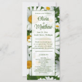 Carte Elégante marguerite blanche champs fleuris blancs (Devant)