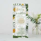 Carte Elégante marguerite blanche champs fleuris blancs (Debout devant)