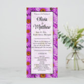 Carte Élégante marguerite florale magenta rose foncé (Debout devant)