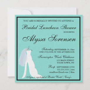 Carte Élégante Mariée Voici La Fête De La Douche Mariée