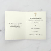 Carte Élégante Messe de la sympathie catholique offrant (Intérieur)