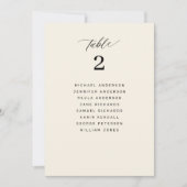 Carte élégante moderne de plan de table de mariage (Devant)