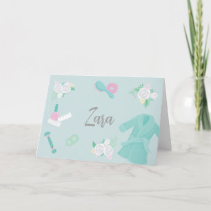 Carte Elégante note personnalisée sur le thème Spa faux