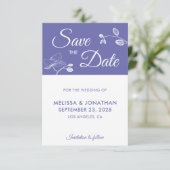 Carte Elégante orchidée moderne floral simple violet (Debout devant)