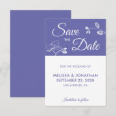 Carte Elégante orchidée moderne floral simple violet (Devant / Derrière)