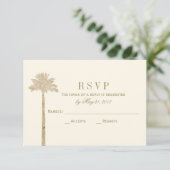 Carte élégante Palm RSVP (Debout devant)