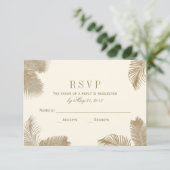 Carte élégante Palm RSVP (Debout devant)