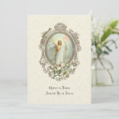 Carte Élégante Pâques Résurrection Jésus Lily (Debout devant)