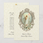 Carte Élégante Pâques Résurrection Jésus Lily (Devant / Derrière)