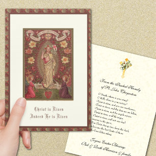 Carte Élégante Pâques Résurrection Jésus Prière