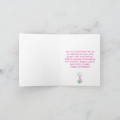 Carte Élégante partie de golf féminin Panier 21e anniver (Intérieur)