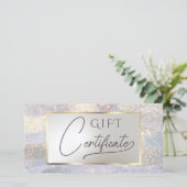 Carte Elégante parties scintillant aquarelle vagues Cert (Debout devant)