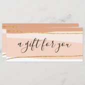 Carte Élégante parties scintillant d'or abstraite minima (Devant / Derrière)