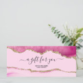 Carte Élégante Parties scintillant dorée moderne Agate r (Debout devant)