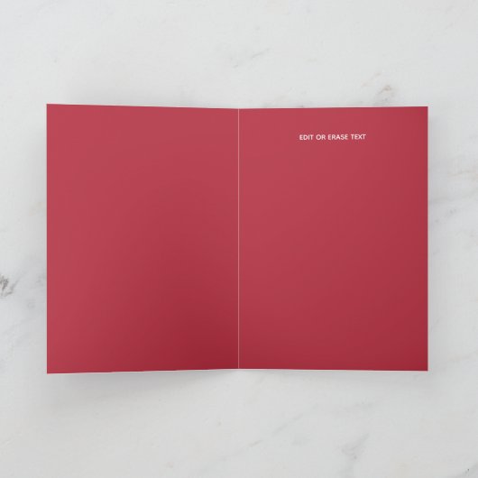 Carte Élégante Parties scintillant en or en marbre rouge (Intérieur)