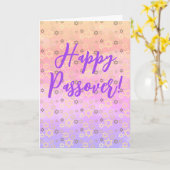 Carte Elégante Pastel Etoile de Pâque Juive de David (Fleur jaune)