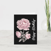 Elégante Peine rose Vintage Joyeux anniversaire