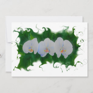 Carte Elégante peinture d'orchidée aquarelle