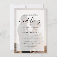 Élégante Photo de Mariage avec Bordure en Or Blanc