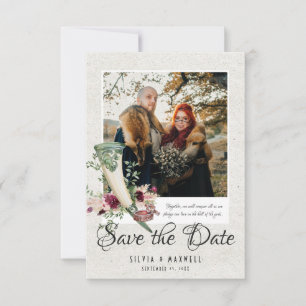Carte Élégante photo de mariage Viking Enregistrez la da