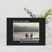 Carte Élégante photo noire (Debout devant)