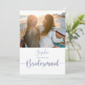 Carte Élégante Photo Script Serez-Vous Ma Femme D'Accuei (Debout devant)