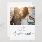 Carte Élégante Photo Script Serez-Vous Ma Femme D'Accuei (Devant / Derrière)