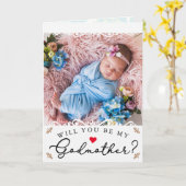 Carte Elégante photo Vintage Godmère Proposition (Fleur jaune)