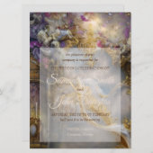 Carte Élégante Porte d'or céleste, Texte Or (Devant / Derrière)