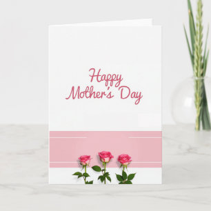 Carte élégante pour mères de la rose