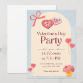 Carte élégante pour une soirée cocktail de la Sain (Devant / Derrière)