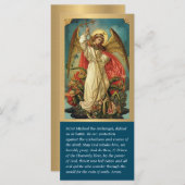 Carte Élégante prière St. Michael Religieux (Devant / Derrière)