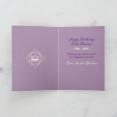 Carte Élégante Princesse Ethnique Violette (Intérieur)